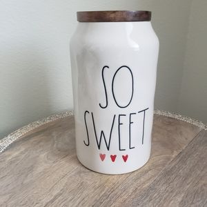 New Rae Dunn So Sweet Canister with hearts